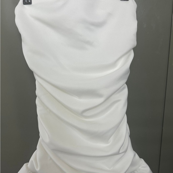 Blue Blush Strapless White Dress - Picture 3 of 5